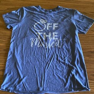 Simply Faithful “Off the market“ T-shirt in blue size L.
